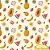Tecido Tricoline Frutas de verão 100% Algodão, 50cm x 1,50mt - Imagem 1