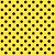 Tricoline Poá Médio Peri Preto Fundo Amarelo, 50cm x 1,50mt - Imagem 1