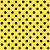 Tricoline Poá Médio Peri Preto Fundo Amarelo, 50cm x 1,50mt - Imagem 1