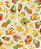 Tecido Tricoline Frutas Tropicais Cir.50cm x 1,50mt - Imagem 1