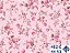 Tricoline Floral do Campo Rosa, 100% Algodão 50cm x 1,50mt - Imagem 1