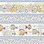 Tricoline Digital Barrados Peixes e Conchas, 50cm x 1,50mt - Imagem 1