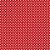 Tricoline Poá Pequeno Branco F. Vermelho, 50cm x 1,50mt - Imagem 1