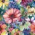 Tricoline Digital Flor Aquarela 4, 100%Algodão 50cm x 1,50mt - Imagem 1