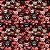 Tricoline Digital Ursinhos com Rosas Vermelhas 50cm x 1,50mt - Imagem 1