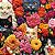 Tricoline Digital Gatos e Flores Bordados, 50cm x 1,50mt - Imagem 1