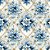 Tricoline Digital Devaneio Floral Azul 4, 50cm x 1,50mt - Imagem 1