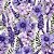 Tricoline Digital 3D Floral Lilás 1, 100%Algod 50cm x 1,50mt - Imagem 1