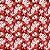 Tricoline Digital Flor de Cerejeira Vermelho 50cm x 1,50mt - Imagem 1