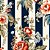 Tricoline Digital Floral Listrado 1, 100%Algod 50cm x 1,50mt - Imagem 1