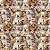 Tecido Tricoline Digital Cachorrinhos Creme, 50cm x 1,50mt - Imagem 1