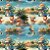 Tricoline Digital Dinos na Praia, 100% Algodão 50cm x 1,50mt - Imagem 1