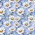 Tecido Tricoline Digital Daisy 09, 100% Algodão 50cm x 1,50m - Imagem 1