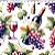 Tecido Tricoline Digital Uvas e Vinhos, 100%Alg 50cm x 1,50m - Imagem 1