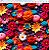 Tecido Tricoline Digital Floral Vermelho, 50cm x 1,50mt - Imagem 1