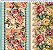 Tricoline Digital Barrado Vintage Flowers, 50cm x 1,50mt - Imagem 1