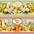Tricoline Barrado Semaninha Frutas, At. 5,30mt x 1,50mt - Imagem 1