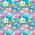 Tricoline Digital Céu Feliz 2, 100% Algodão, 50cm x 1,50mt - Imagem 1