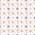 Tricoline Digital Estrelinhas Menina, 100%Alg, 50cm x 1,50mt - Imagem 1