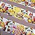 Tricoline Digital Barrado Fast Food, 100%Alg. 50cm x 1,50mt - Imagem 1
