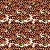 Tricoline Digital Café Fundo Bege, 100%Algodão 50cm x 1,50mt - Imagem 1