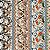 Tricoline Digital Barrado de Faixas Borboletas 50cm x 1,50mt - Imagem 1