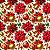 Tricoline Digital Natal Bolas e Poinsetia, 50cm x 1,50mt - Imagem 1
