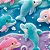 Tricoline Digital Oceano 01, 100% Algodão, 50cm x 1,50mt - Imagem 1