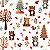 Flanela Estampado Digital Ursinhos na Floresta, 50cm X 78cm - Imagem 1