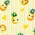 Tricoline Digital Frutinhas Abacaxi, 100% Alg. 50cm x 1,50mt - Imagem 1