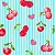 Tricoline Digital Frutinhas Cereja, 100% Alg., 50cm x 1,50mt - Imagem 1