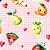 Tricoline Digital Salada de Frutas Rosa, 50cm x 1,50mt - Imagem 1