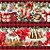 Tricoline Digital Barrado Feliz Natal Vermelho 50cm x 1,50mt - Imagem 1