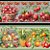 Tricoline Digital Barrado Cesta de Frutas, 55cm x 1,50mt - Imagem 1