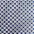 Tricoline Xadrez com Corações Azul 100%Algodão 50cm x 1,50mt - Imagem 1