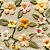 Tricoline Digital Natureza Floral Creme 100%Alg 50cm x 1,50m - Imagem 1