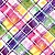 Tricoline Digital Amor Perfeito Xadrez, 100%Alg 50cm x 1,50m - Imagem 1