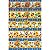 Tricoline Digital Barrado Girassol PN, 100%Alg 50cm x 1,50mt - Imagem 1