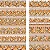 Tricoline Digital Barrado Flores Camurça, 50cm x 1,50mt - Imagem 1