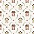 Tricoline Digital Mini Casinhas Delicadas, 50cm x 1,50mt - Imagem 1