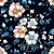 Tricoline Digital Marinus Flor Azul Claro, 50cm x 1,50mt - Imagem 1