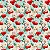 Tricoline Digital Frutas Patch Cerejas, 100%Alg 50cm x 1,50m - Imagem 1