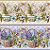 Tricoline Digital Barrado Potes Florais, At. 5mt x 1,50mt - Imagem 5