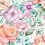 Tricoline Digital Birdies Rosas, 100% Algodão, 50cm x 1,50mt - Imagem 1