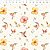 Tricoline Voando com Beija Flor, 100% Algodão, 50cm x 1,50mt - Imagem 1
