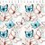 Tricoline Digital Borboleta Blush, 100% Algod, 50cm x 1,50mt - Imagem 1