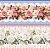 Tricoline Digital Barrado Flores Delicadas, 50cm x 1,50mt - Imagem 1