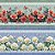 Tricoline Digital Barrado Jardim de Rosas, 55cm x 1,50mt - Imagem 3