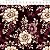 Tricoline Mandala Bordeaux, 100% Algodão, 50cm x 1,50mt - Imagem 1