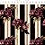 Tricoline Floral Bordeaux Listrado 100%Algodão 50cm x 1,50mt - Imagem 1